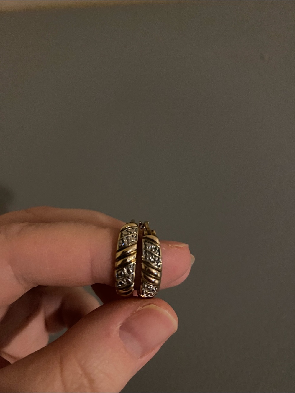 Gold-Tone 925 Hoop Earrings